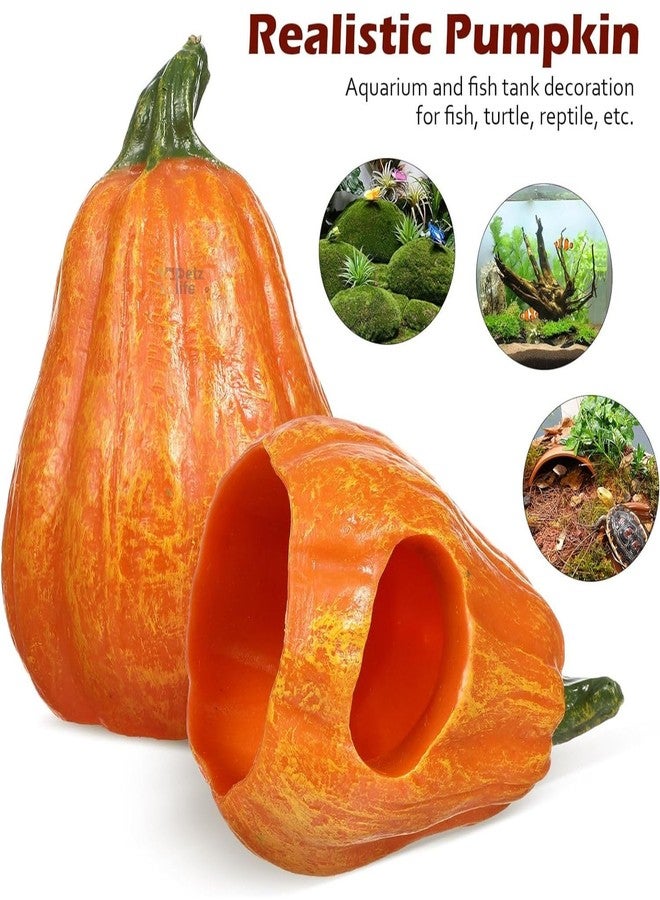 VAYINATO® Pumpkin Aquarium Decor Ornaments, Fish Hiding Breeding Cave | Reduce Stress and Encourage Spawning | Underwater Landscape Decorations | Resin by Petzlifeworld - Image 2